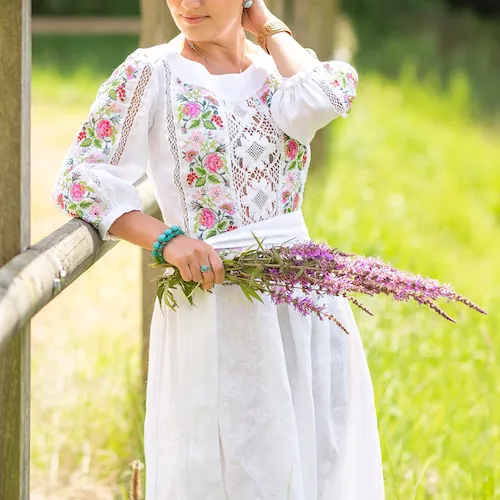 this embroidered dress